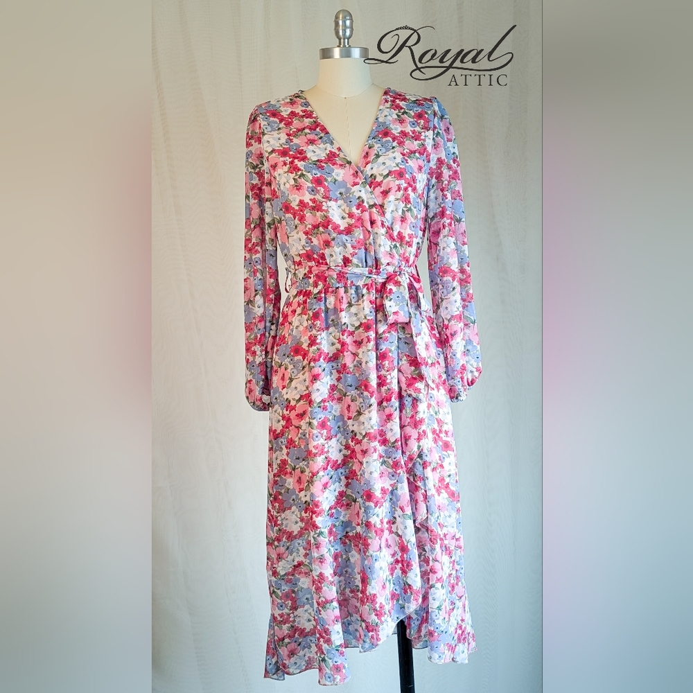 Floral Wrap Dress - Picture 2 of 6